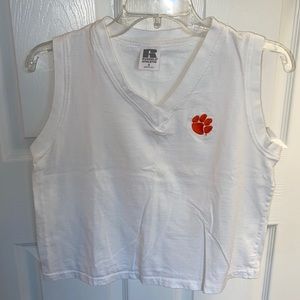 Vintage “crop top” Clemson tank top!🧡💜